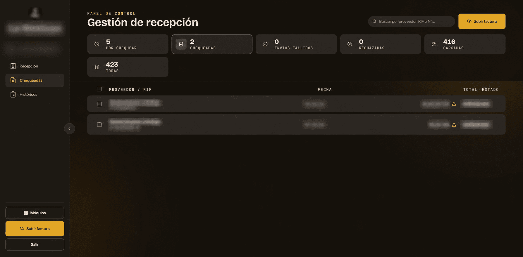 Bodega Soft — recepción de facturas con OCR — 3